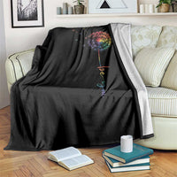 Be You LGBT Rainbow Dandelion Throw Blanket Pride Month Support