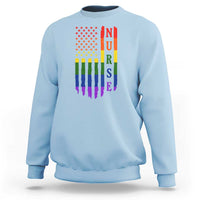 Rainbow RN Ally Pride Month Sweatshirt LGBTQ Healthcare Worker
