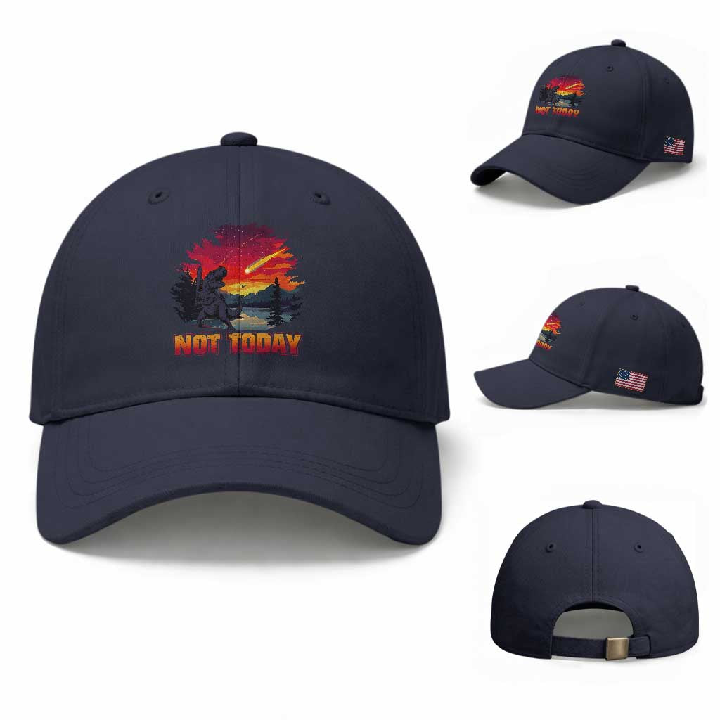 Funny Dinosaur Baseball Meteorite Baseball Cap Not Today