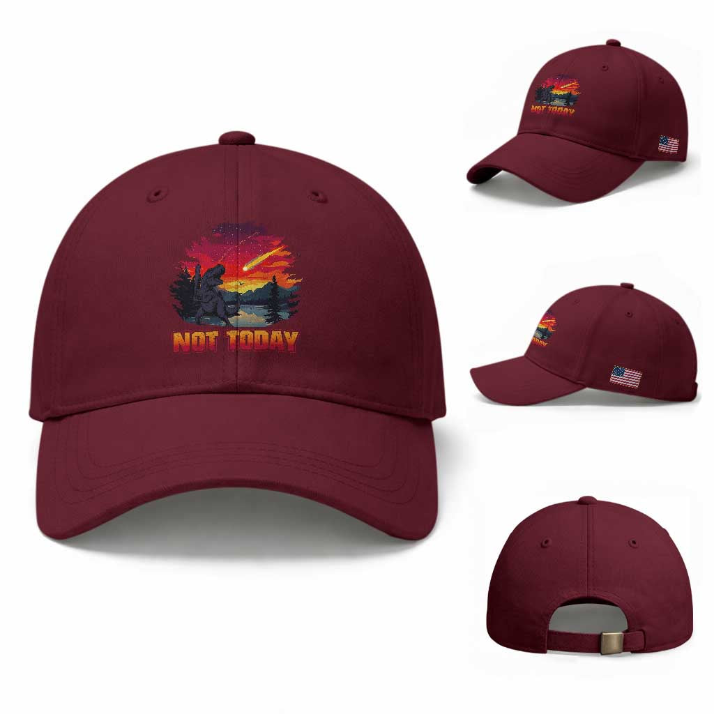 Funny Dinosaur Baseball Meteorite Baseball Cap Not Today