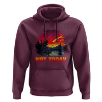 Funny Dinosaur Baseball Meteorite Hoodie Not Today