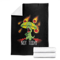 Dinosaur Meteor Shower Astronomy Humor Throw Blanket Not Today