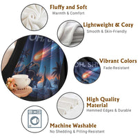 Funny Dinosaur Meteorite Throw Blanket Astronomy Lover Gift