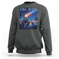 Funny Dinosaur Meteorite Sweatshirt Astronomy Lover Gift