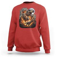 Funny Dinosaur Meteorite Strike Sweatshirt Epic Paleontology Gift