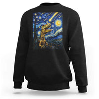 Dinosaur Starry Night Meteor Shower Sweatshirt Astronomy Lover Gift