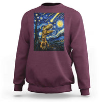 Dinosaur Starry Night Meteor Shower Sweatshirt Astronomy Lover Gift