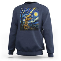 Dinosaur Starry Night Meteor Shower Sweatshirt Astronomy Lover Gift