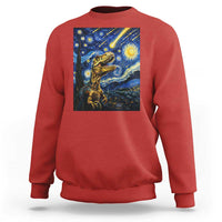 Dinosaur Starry Night Meteor Shower Sweatshirt Astronomy Lover Gift