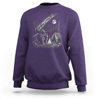 Bigfoot Camping Under Meteor Showers Sweatshirt Stargazer Gift