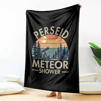 Perseid Meteor Shower Throw Blanket Vintage Astronomy Lover