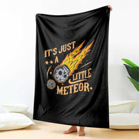 Funny Skull Meteorite Throw Blanket Just A Little Meteor