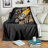 Funny Skull Meteorite Throw Blanket Just A Little Meteor