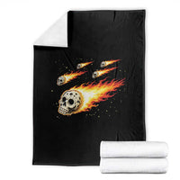 Skull Meteorite Throw Blanket Deep Space Asteroid Meteor Shower