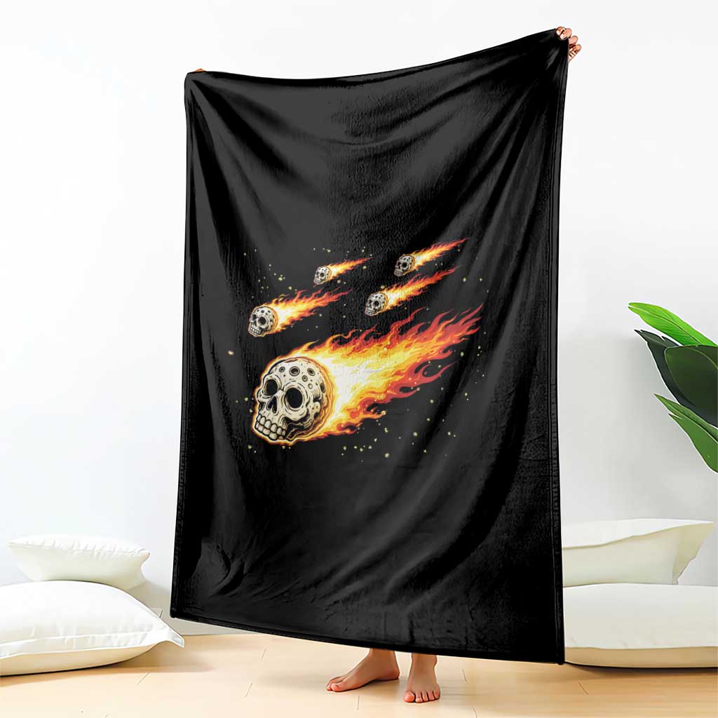 Skull Meteorite Throw Blanket Deep Space Asteroid Meteor Shower