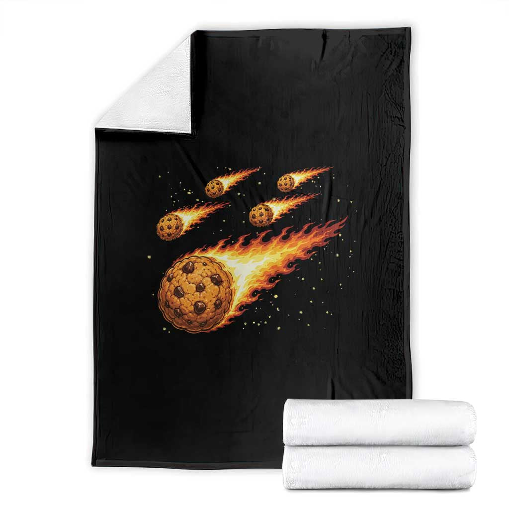 Cookie Meteor Shower Throw Blanket Funny Space Dessert