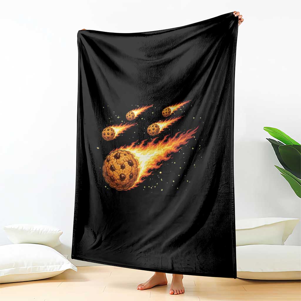 Cookie Meteor Shower Throw Blanket Funny Space Dessert