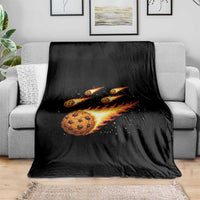 Cookie Meteor Shower Throw Blanket Funny Space Dessert
