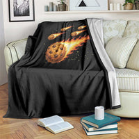 Cookie Meteor Shower Throw Blanket Funny Space Dessert