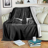 Meteor Shower Science Gift Throw Blanket Dog Watching Stars