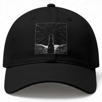 Meteor Shower Science Gift Baseball Cap Dog Watching Stars