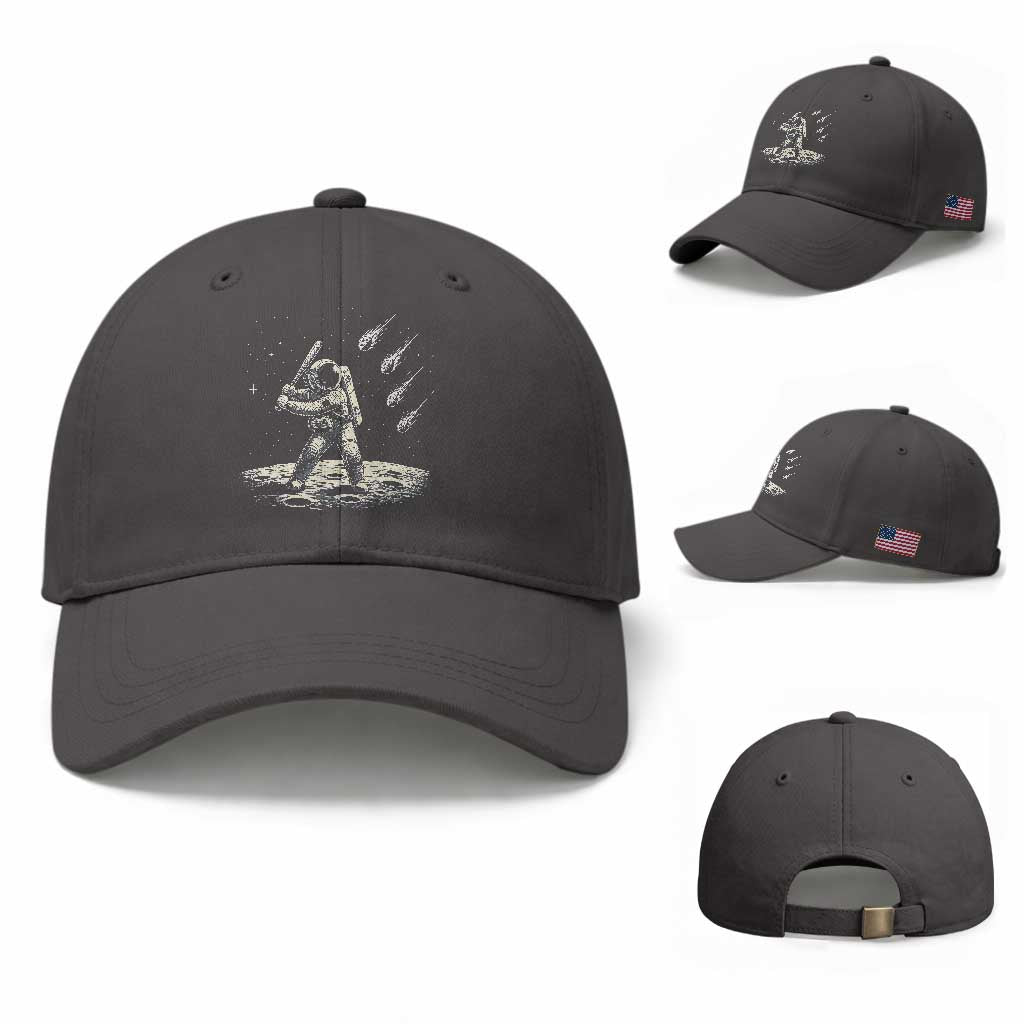Funny Astronaut Smashing Meteors In Space Baseball Cap Astronomy Lover Gift