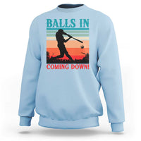 Funny BaseBall Lover Sweatshirt Balls In Coming Down - Wonder Print Shop