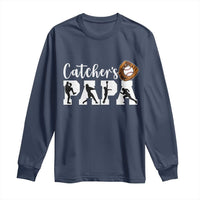Catchers Papa Long Sleeve Shirt Funny Gift For Catcher Player - Wonder Print Shop