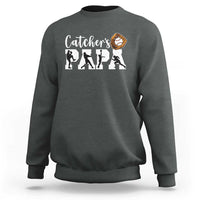 Catchers Papa Sweatshirt Funny Gift For Catcher Player - Wonder Print Shop