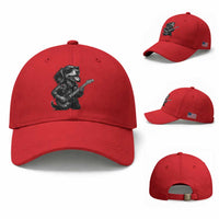 Rock And Roll Dachshund Baseball Cap Dog Playing Guitar Music Lover