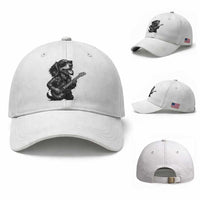 Rock And Roll Dachshund Baseball Cap Dog Playing Guitar Music Lover