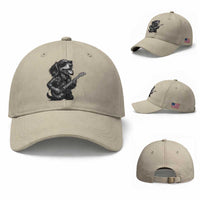 Rock And Roll Dachshund Baseball Cap Dog Playing Guitar Music Lover