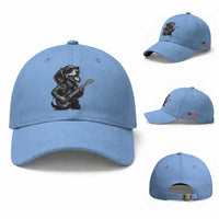Rock And Roll Dachshund Baseball Cap Dog Playing Guitar Music Lover