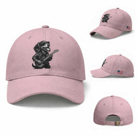 Rock And Roll Dachshund Baseball Cap Dog Playing Guitar Music Lover