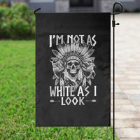 Vintage Native Warrior Skull Garden Flag Im Not As White As I Look