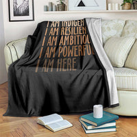 Indigenous Peoples Day Gifts Throw Blanket Resilient Ambitious Powerful Here