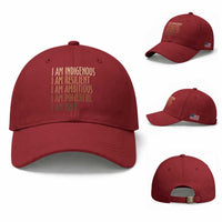 Indigenous Peoples Day Gifts Baseball Cap Resilient Ambitious Powerful Here