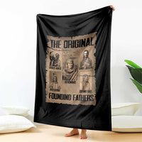 The Original Founding Fathers Throw Blanket Native American Indigenous Leaders Graphic
