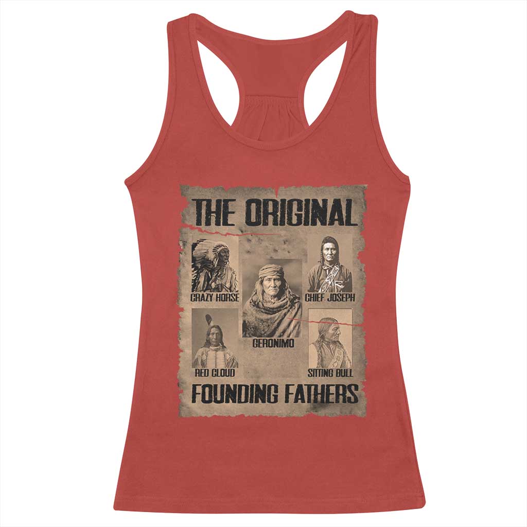 The Original Founding Fathers Racerback Tank Top Native American Indigenous Leaders Graphic