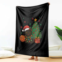 Funny Christmas Black Cat Throw Blanket Gift For Cat Lover - Wonder Print Shop