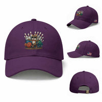 Funny Bowler Gift Baseball Cap Bowling Cat With Sunglasses