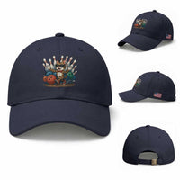 Funny Bowler Gift Baseball Cap Bowling Cat With Sunglasses