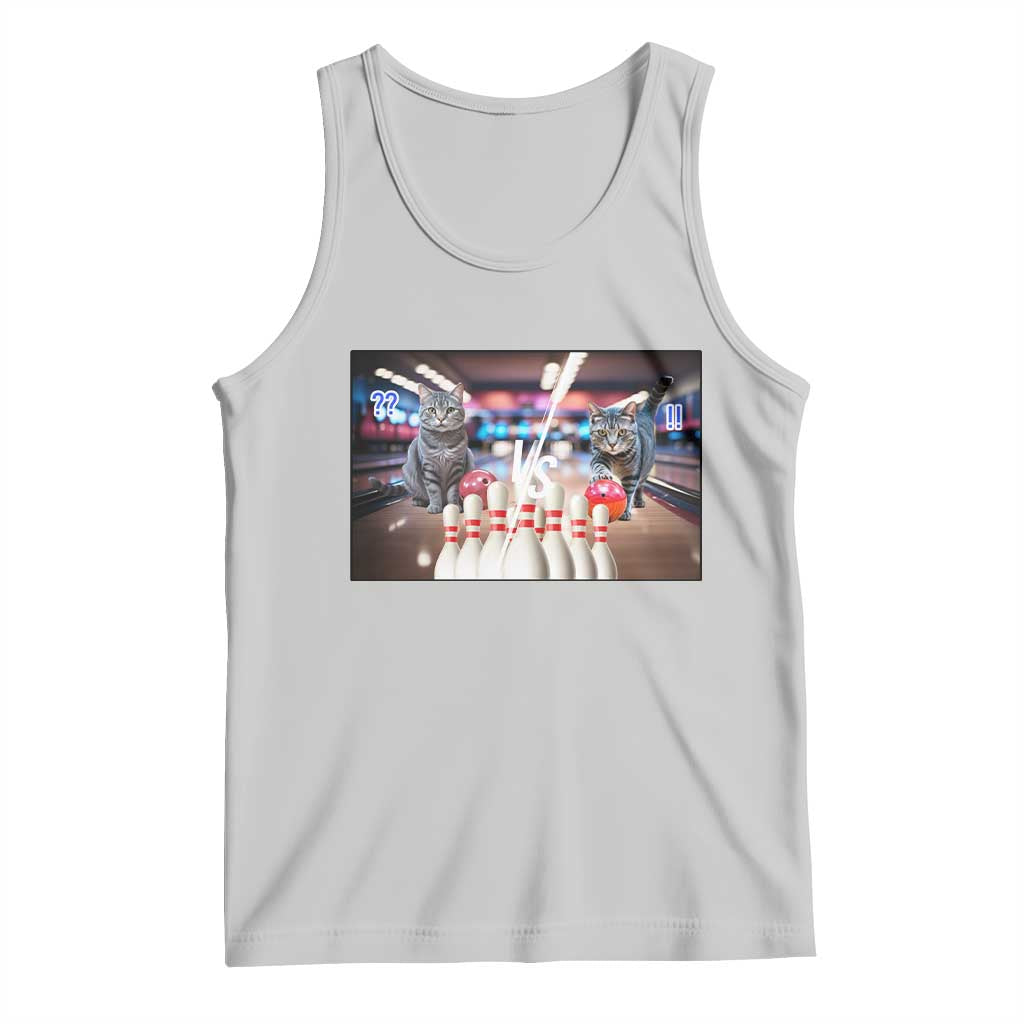 Funny Cats Bowling Battle Tank Top Gift For Cat Lovers - Wonder Print Shop