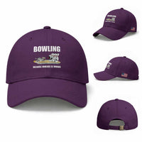 Funny Cat Baseball Cap Bowling Because Murder Is Wrong Gift