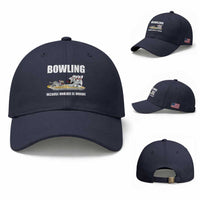 Funny Cat Baseball Cap Bowling Because Murder Is Wrong Gift
