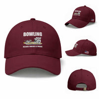 Funny Cat Baseball Cap Bowling Because Murder Is Wrong Gift