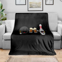 Funny Bowling And Beer Lover Gift Throw Blanket - Wonder Print Shop