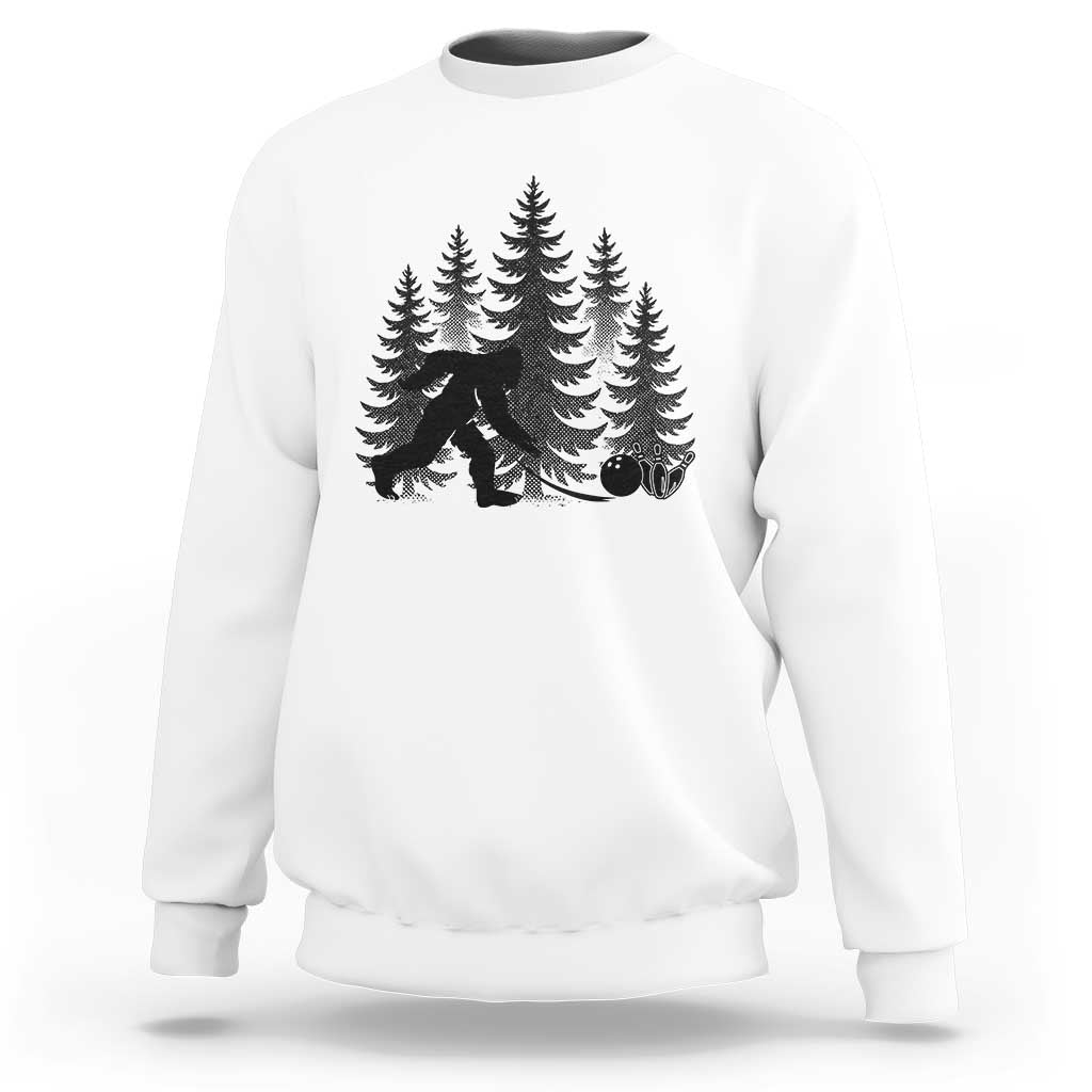 Funny Bigfoot Bowler Sweatshirt Bowling Strike Sports Lover Gift