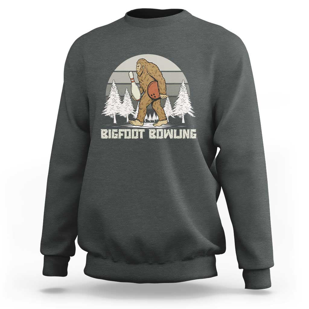 Funny Bigfoot Bowling Sweatshirt Gift For Bowler - Wonder Print Shop