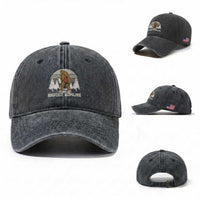 Funny Bigfoot Bowling Washed Cotton Baseball Cap Gift For Bowler